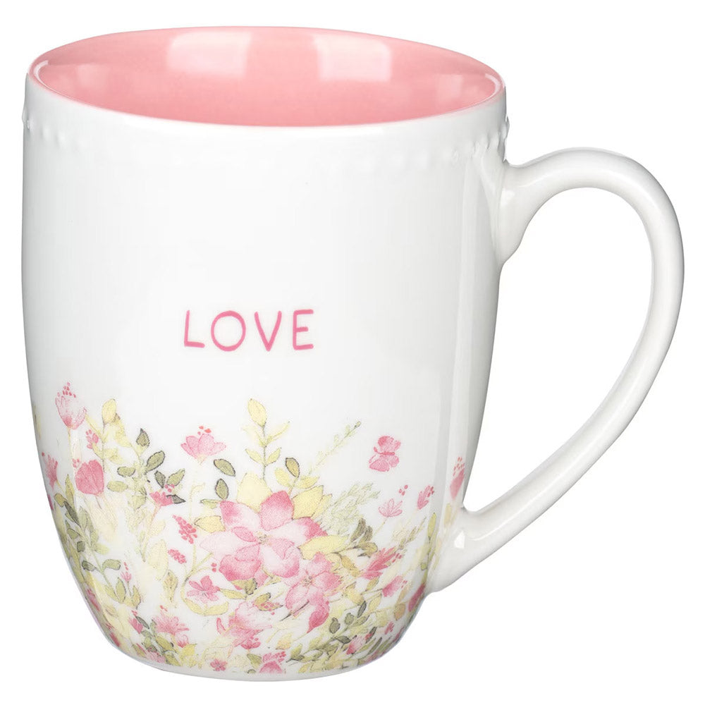 Faith Hope & Love Petite Floral Mugs - Set of 3