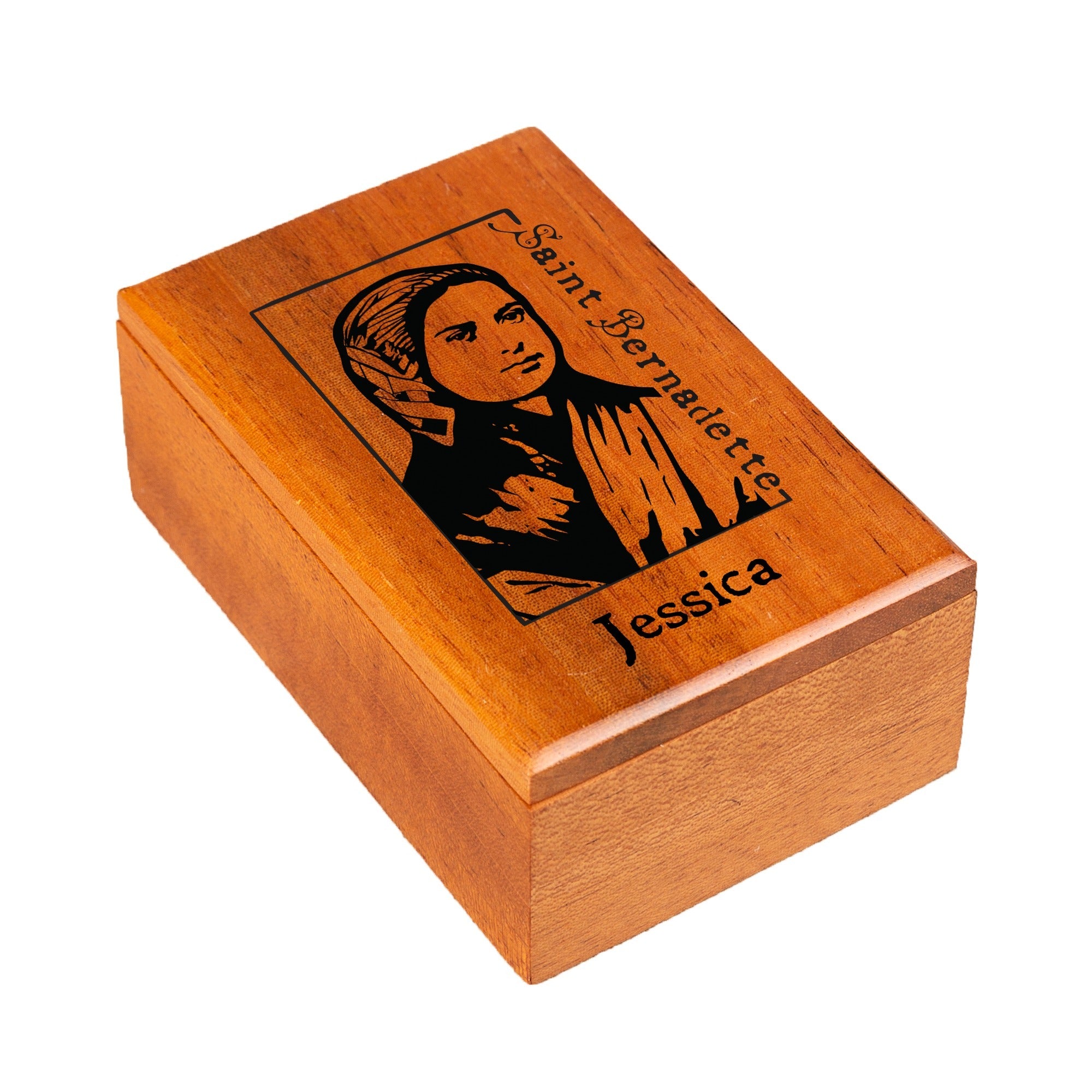 Personalized St. Bernadette Keepsake Box
