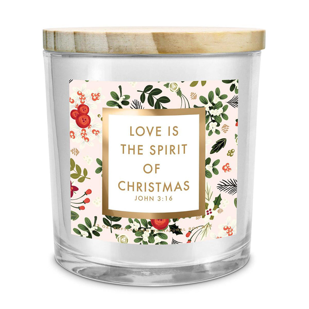 Love is the Spirit Decorative Christmas Candle