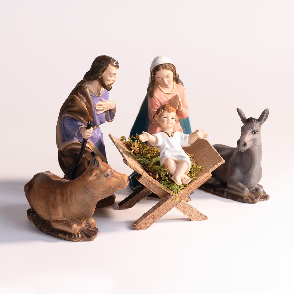 Italian Hand-Painted Nativity Set - 16 Pieces