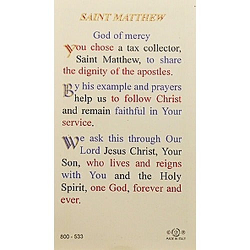 St. Matthew - Prayer Card