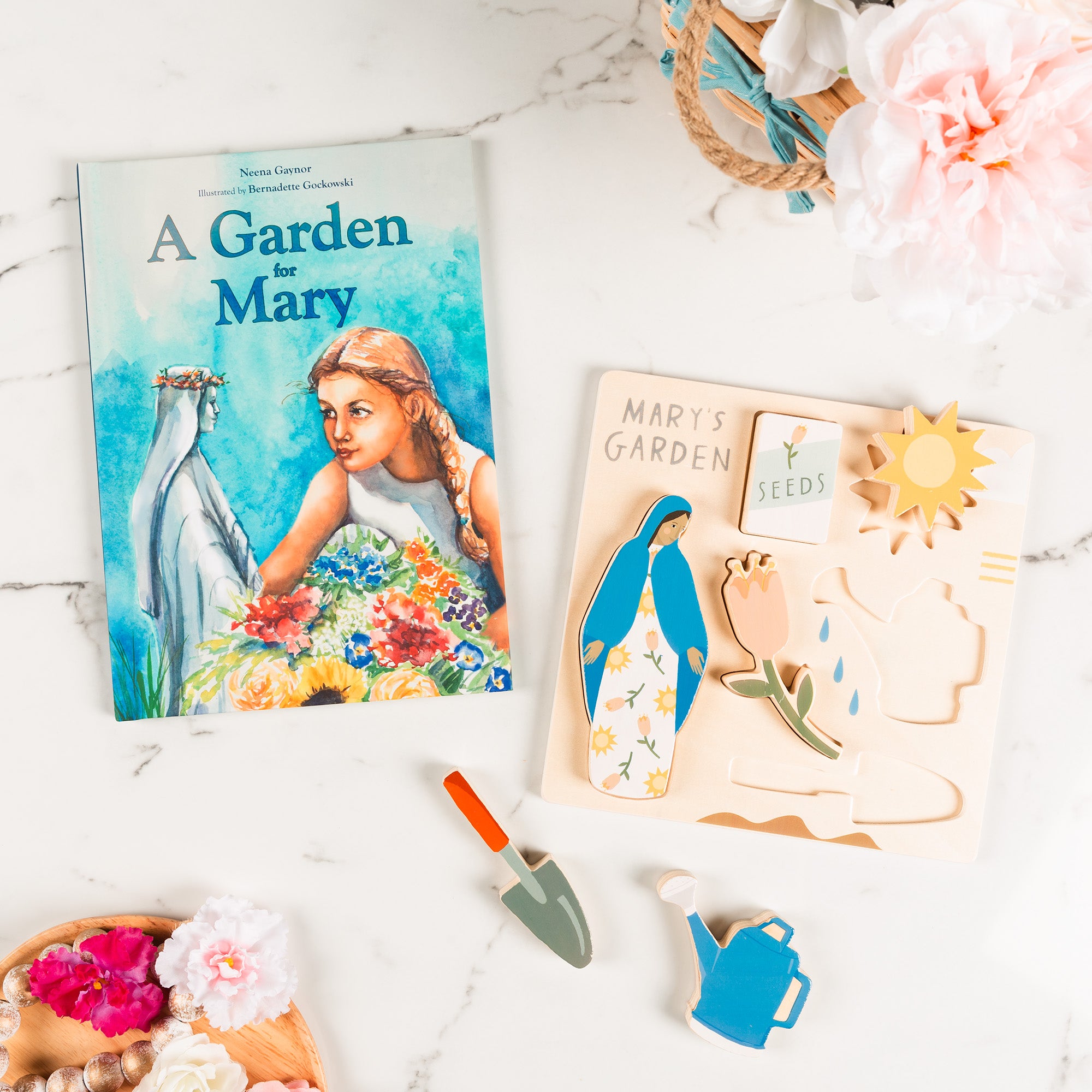 A Garden for Mary & Mary's Garden Wooden Puzzle (2 Gift Set)