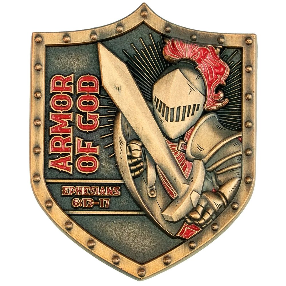 Armor of God Shield Challenge Pocket Coin