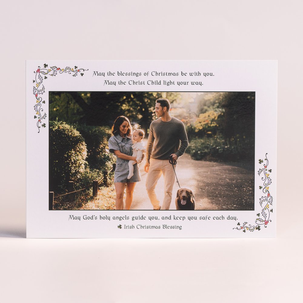 Personalized Irish Blessings of Christmas Photo Christmas Cards