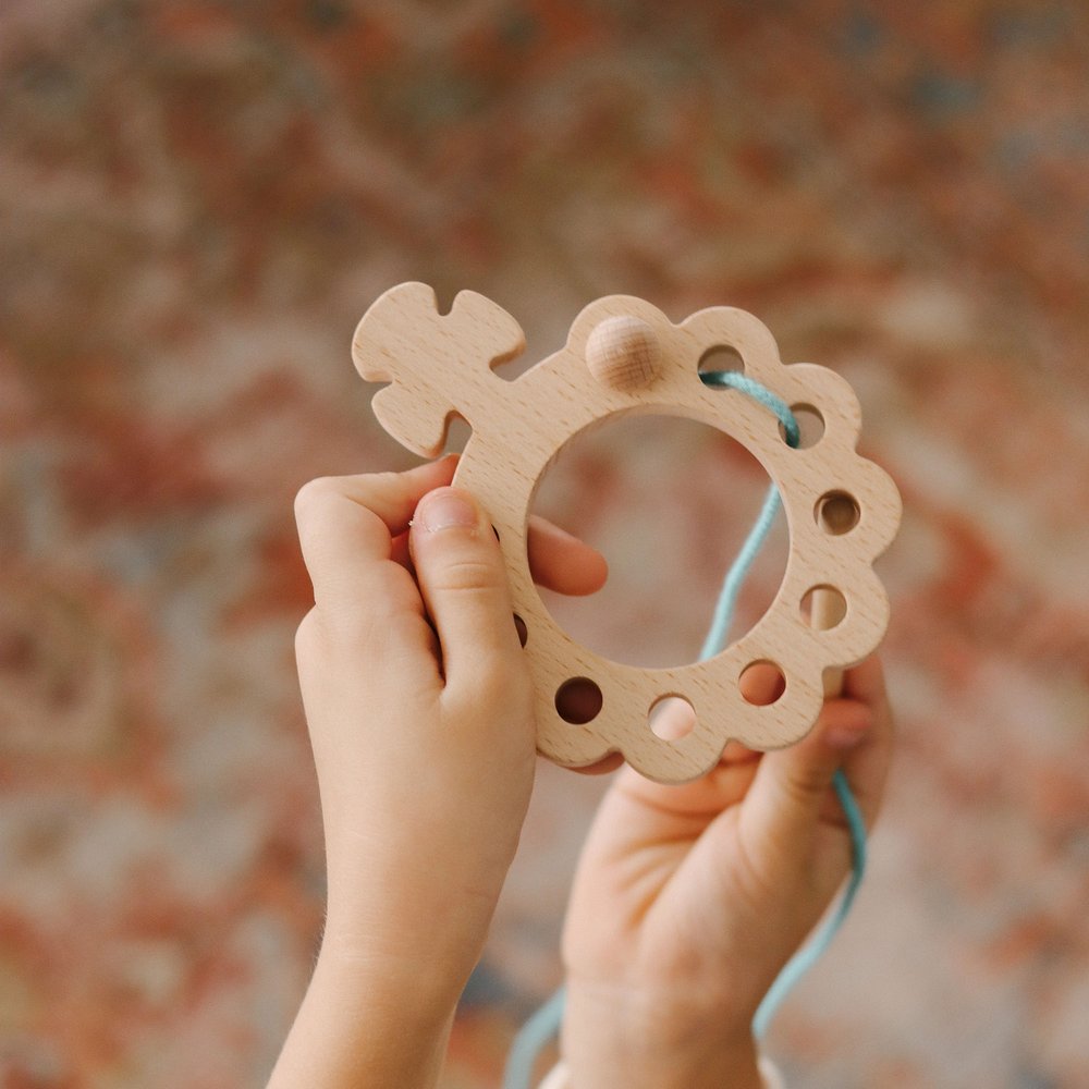 Decade Rosary Wooden Lacing Toy