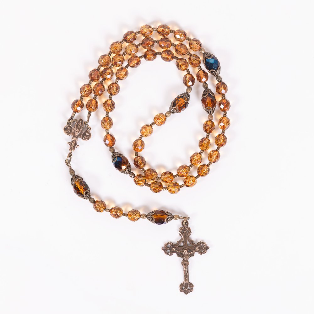 Our Lady of Prompt Succor Golden Crystal Rosary