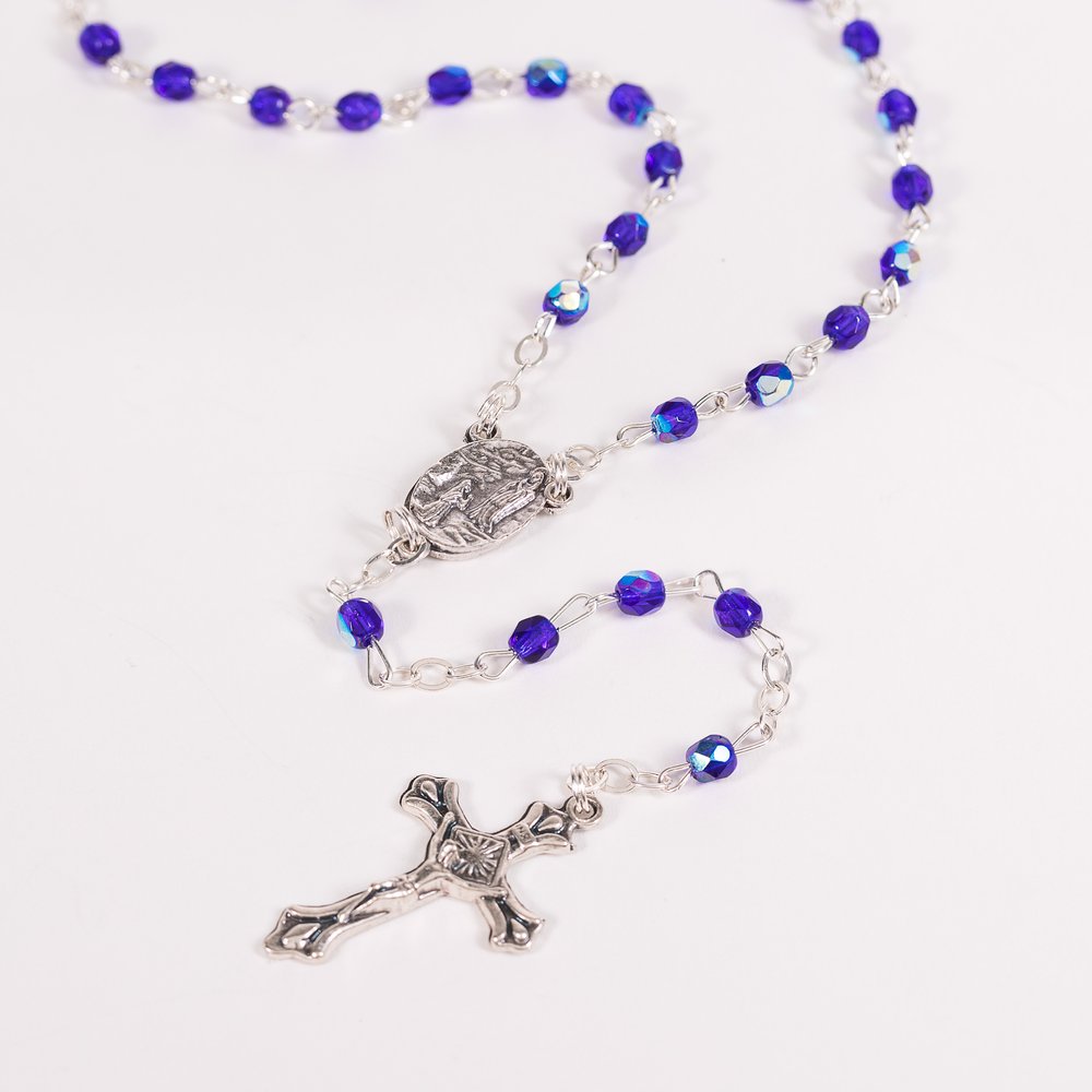 Sapphire Blue Lourdes Rosary