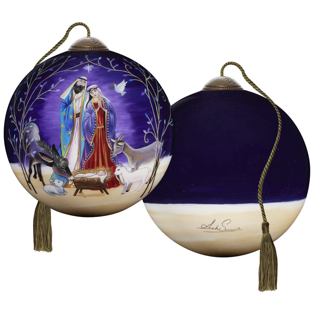Behold the Newborn King Blown Glass Ornament