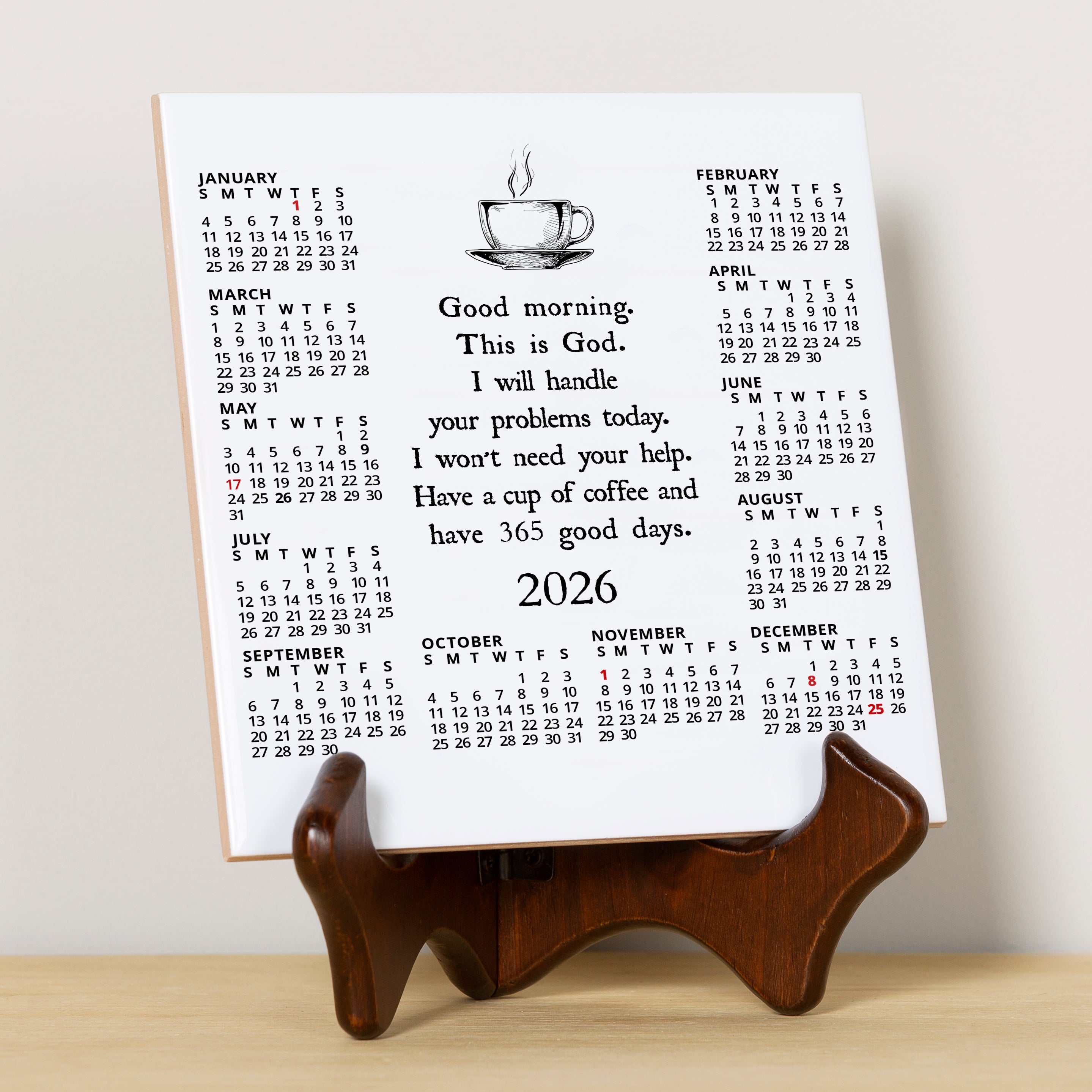 Good Morning From God Calendar Tile