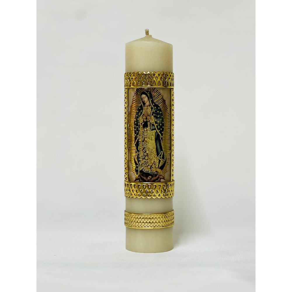 O.L. of Guadalupe 8" x 2" Candle