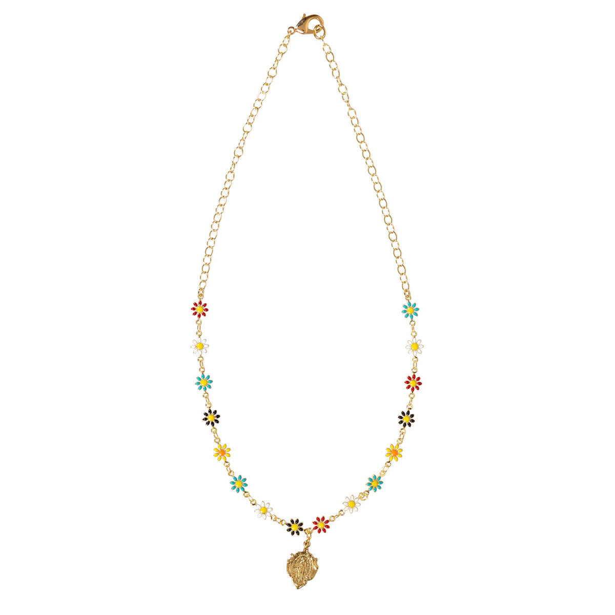 Daisy Chain Miraculous Medal Necklace