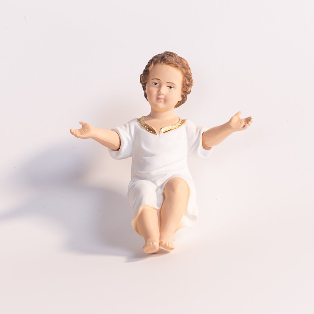 Italian Baby Jesus in Manger - 7"