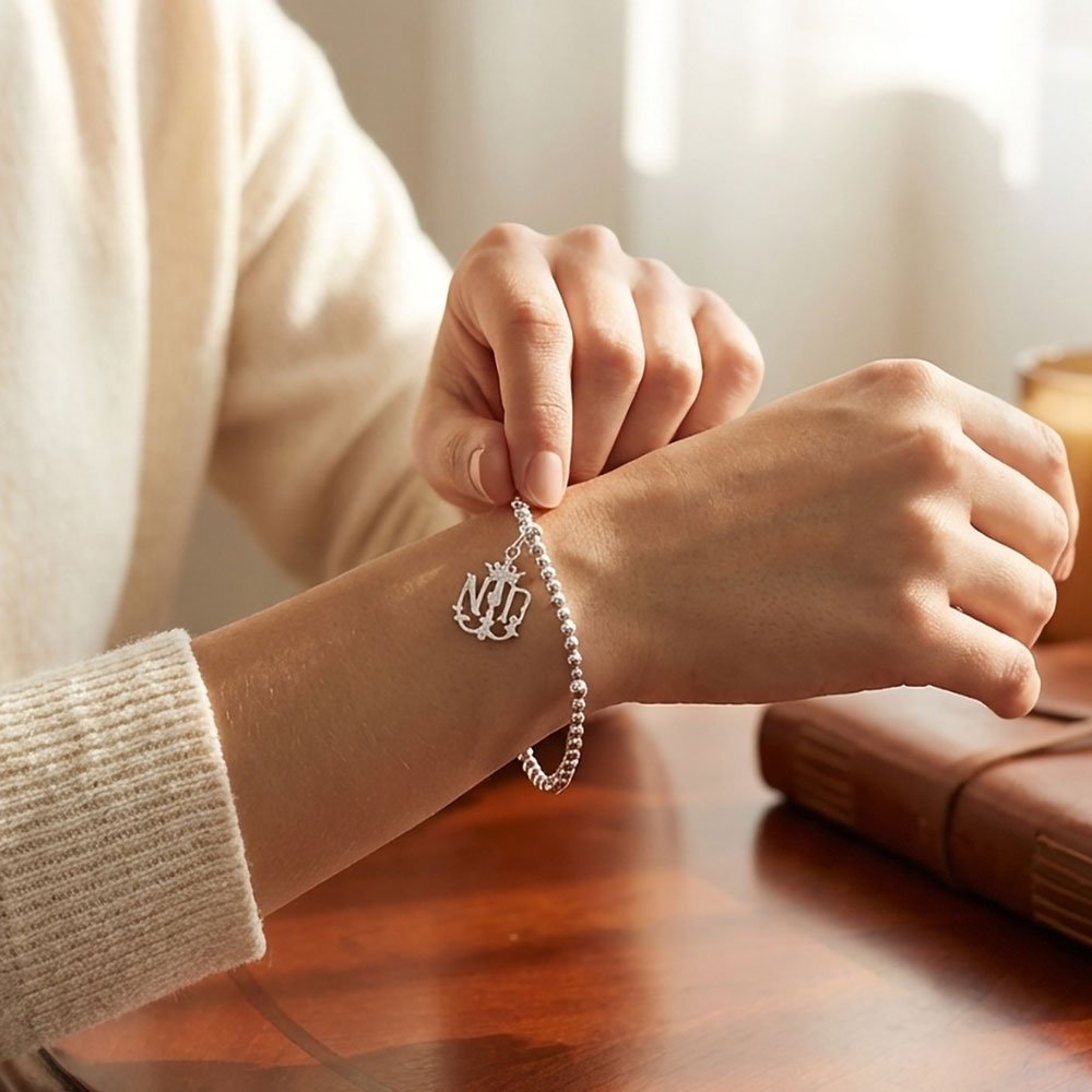 Sterling Silver Notre Dame Rosary Bracelet