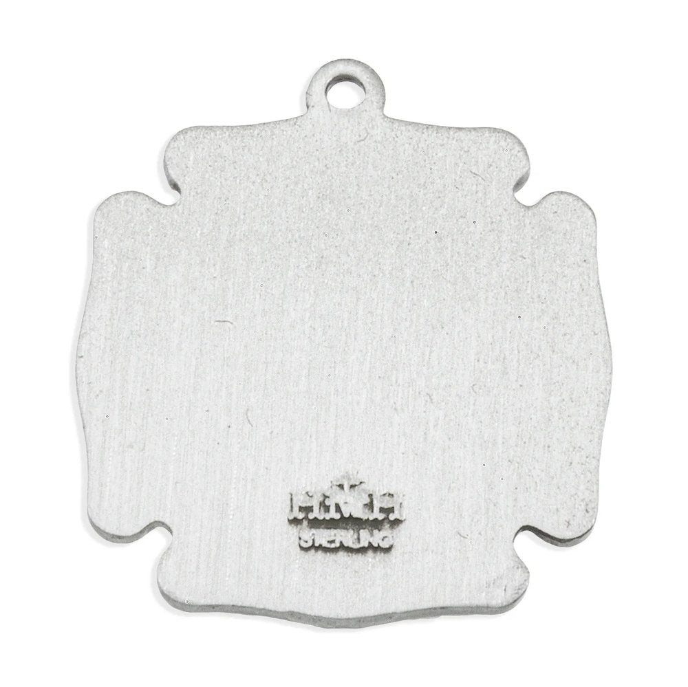Sterling Silver Firefighter St. Florian Medal Necklace