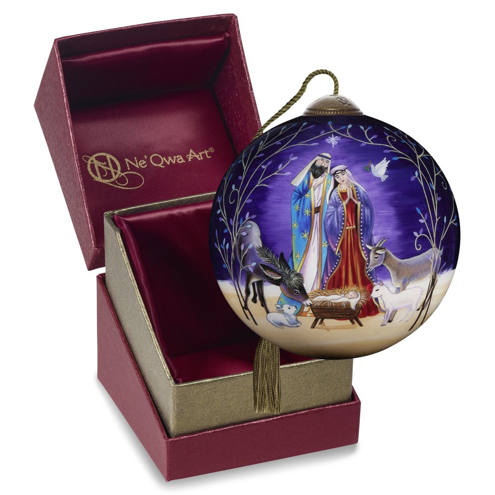 Behold the Newborn King Blown Glass Ornament