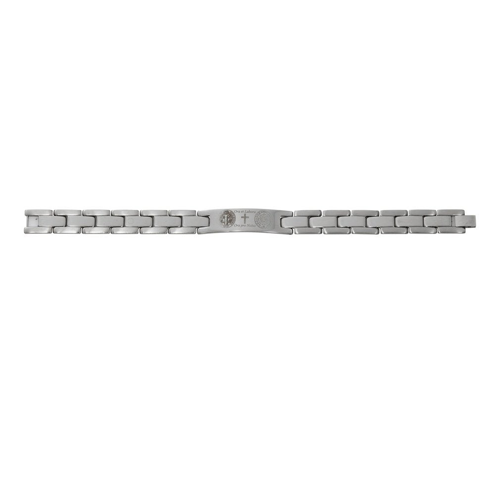 Ora et Labora Stainless Steel St. Benedict Bracelet