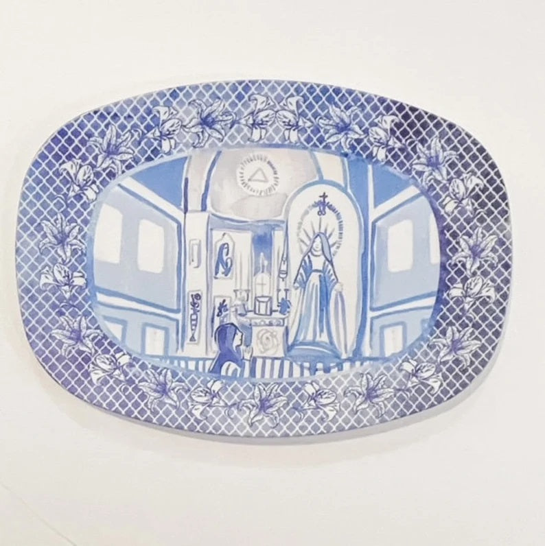Miraculous Medal Handmade Platter