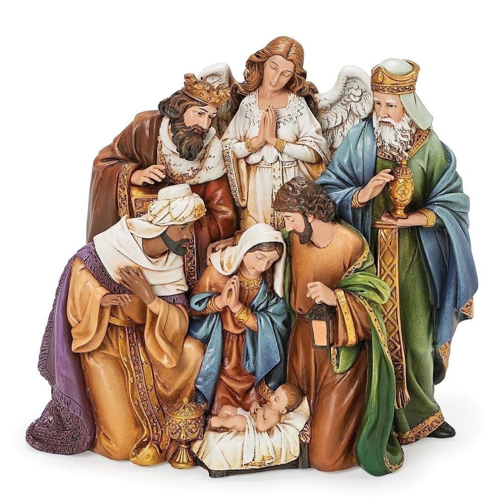 Joseph's Studio Richly Colored One-Piece Nativity - 8.5"