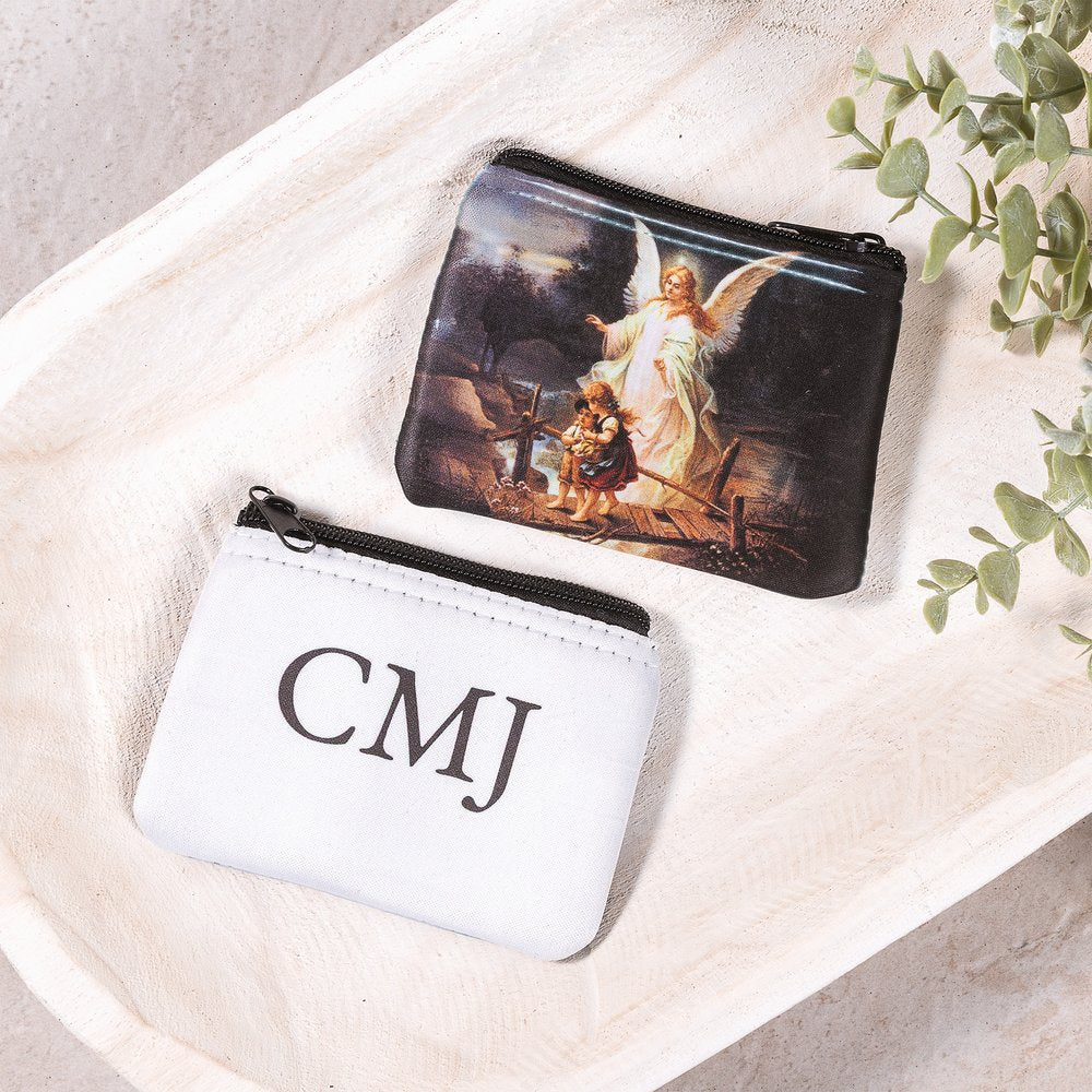 Personalized Guardian Angel Rosary Pouch
