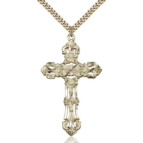 14kt Gold Filled Cross Pendant 2 X 1 1/4"
