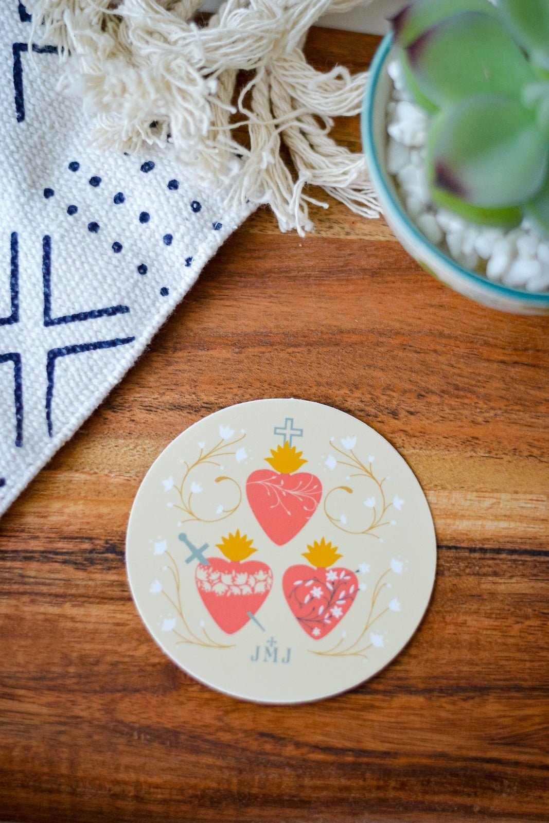 JMJ Three Hearts Vinyl Sticker
