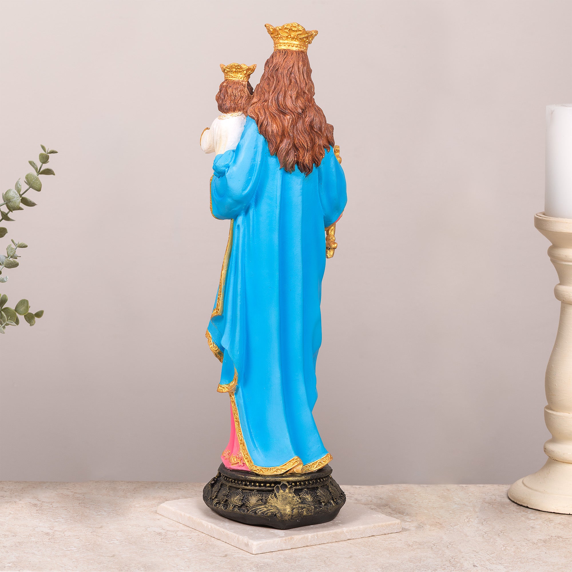 Our Lady Help of Christians Statue - White or Hand Painted - 16