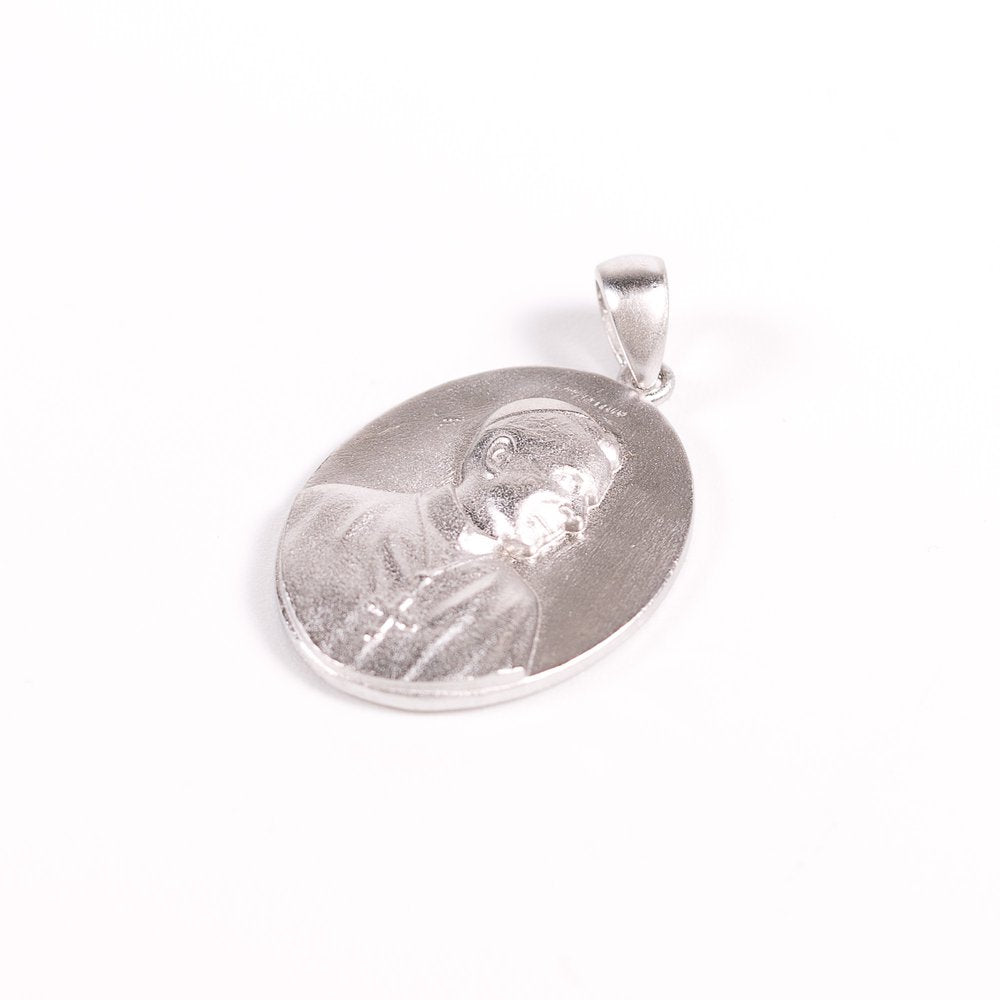 Silver Ven. Fulton Sheen Portrait Pendant