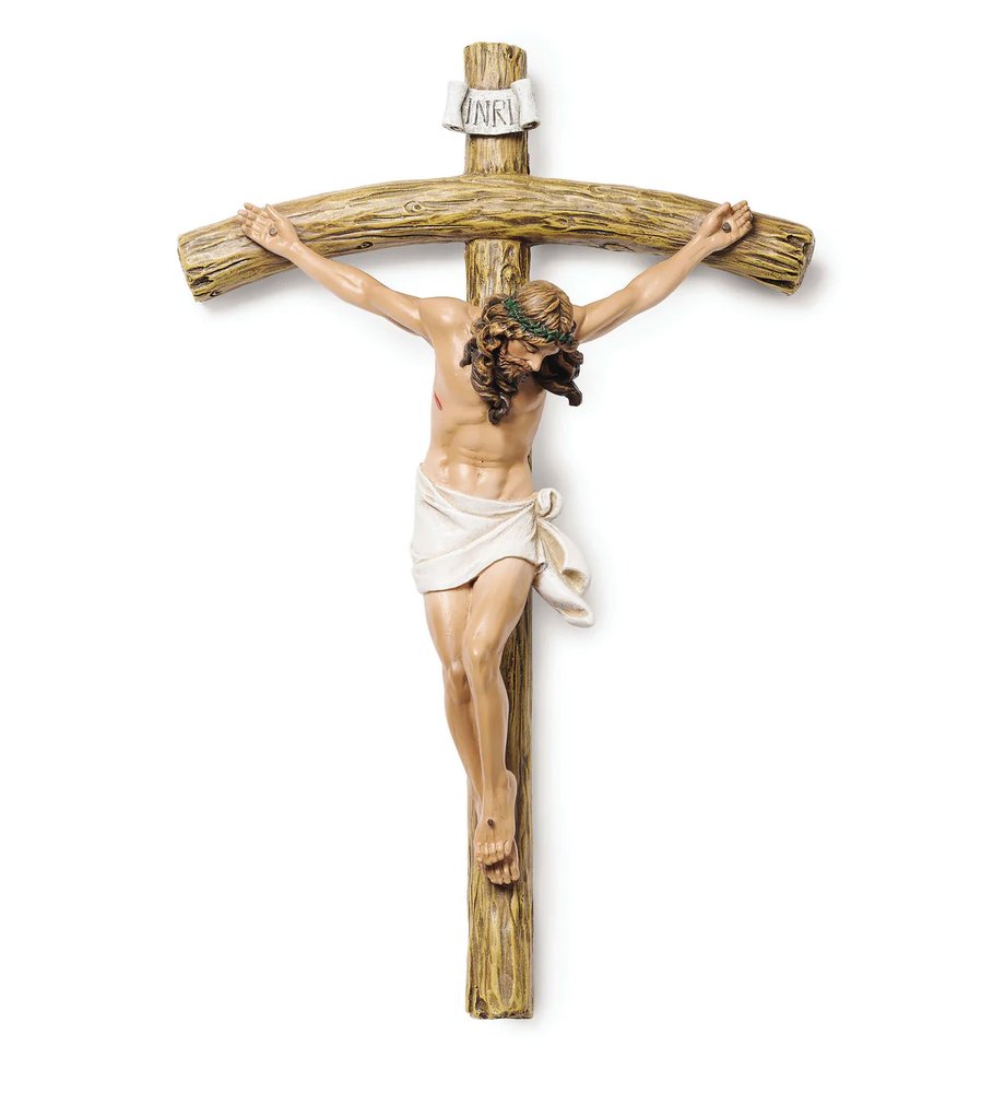 Wall Crucifix in St. John Paul II Style - 11"