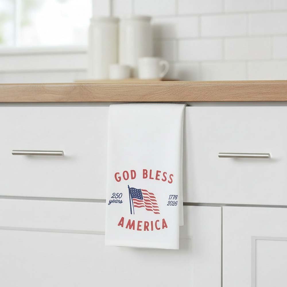 God Bless America 250th Commemorative Dish Towel