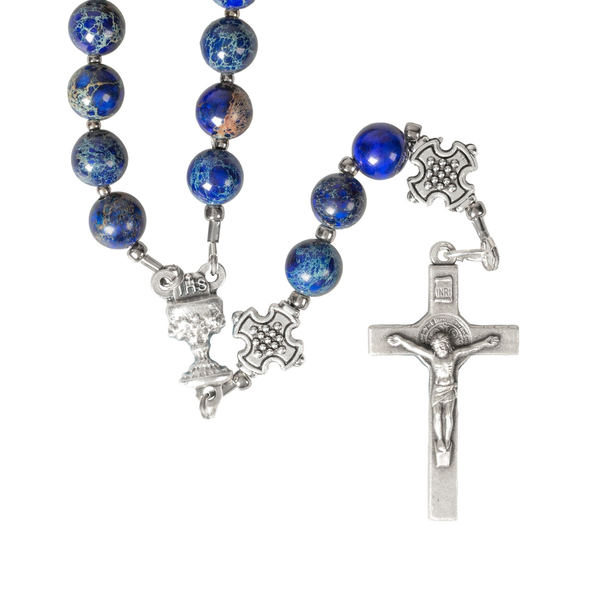First Communion Blue Rosary | The Catholic Company®