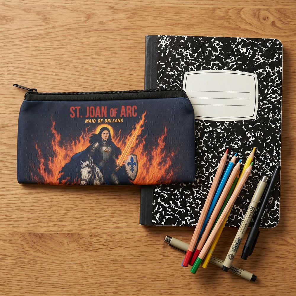 Personalized St. Joan of Arc Superhero Pencil Pouch