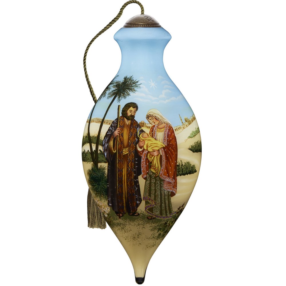 Glory to the Newborn King Blown Glass Ornament