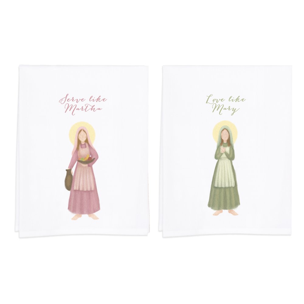 Mary & Martha Set of Two Dish Towels