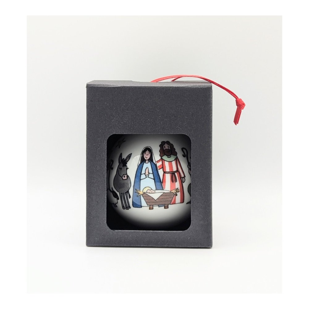 Nativity Painted Bauble Ornament