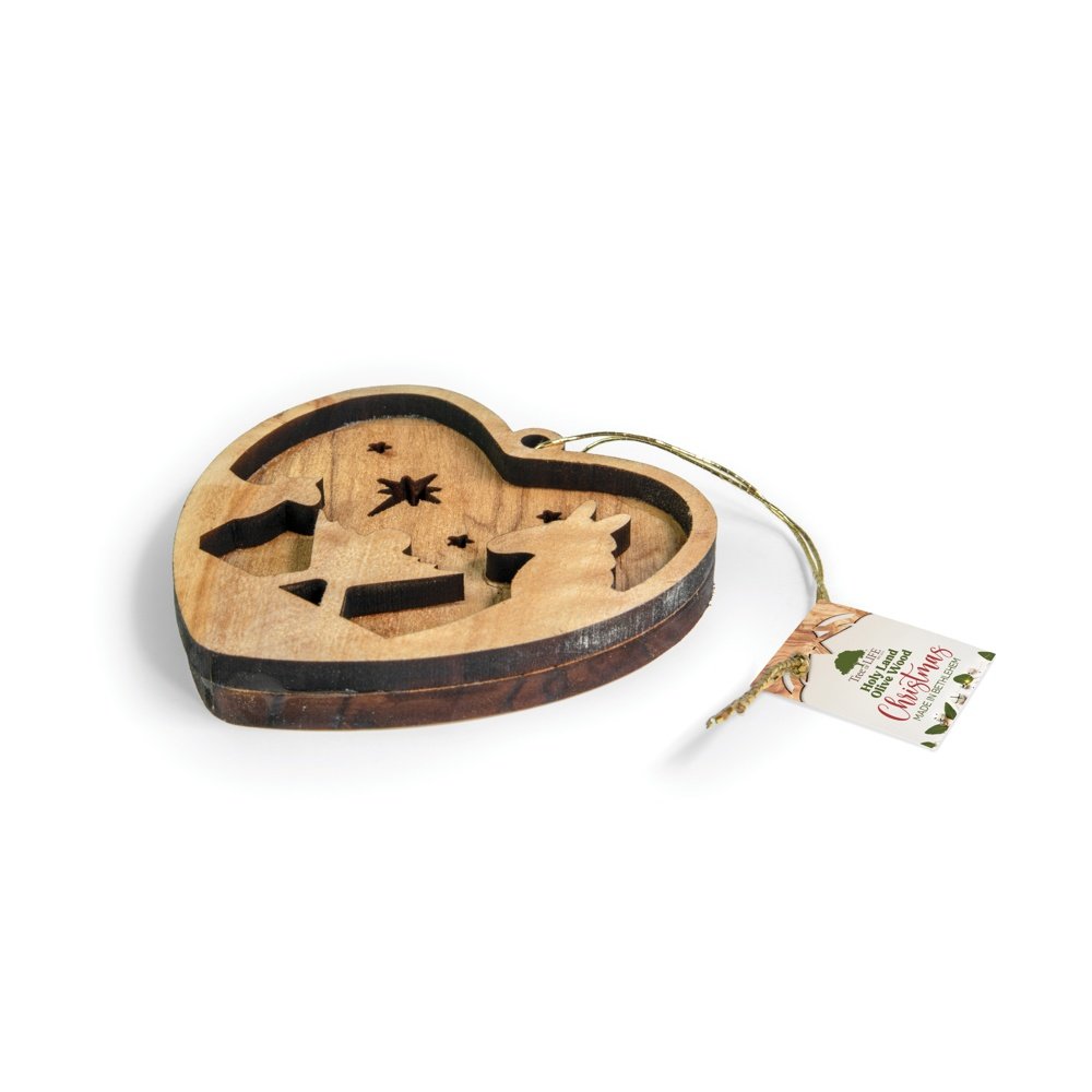 Holy Land Baby Jesus 3-D Olive Wood Ornament