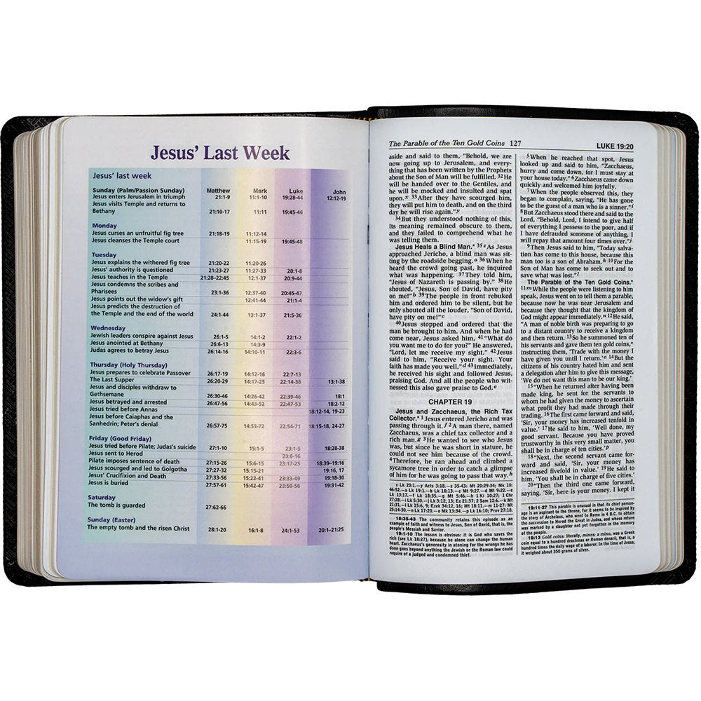 Black Leatherette St. Joseph New Catholic Bible - Compact Edition 4.5 " x6.5"