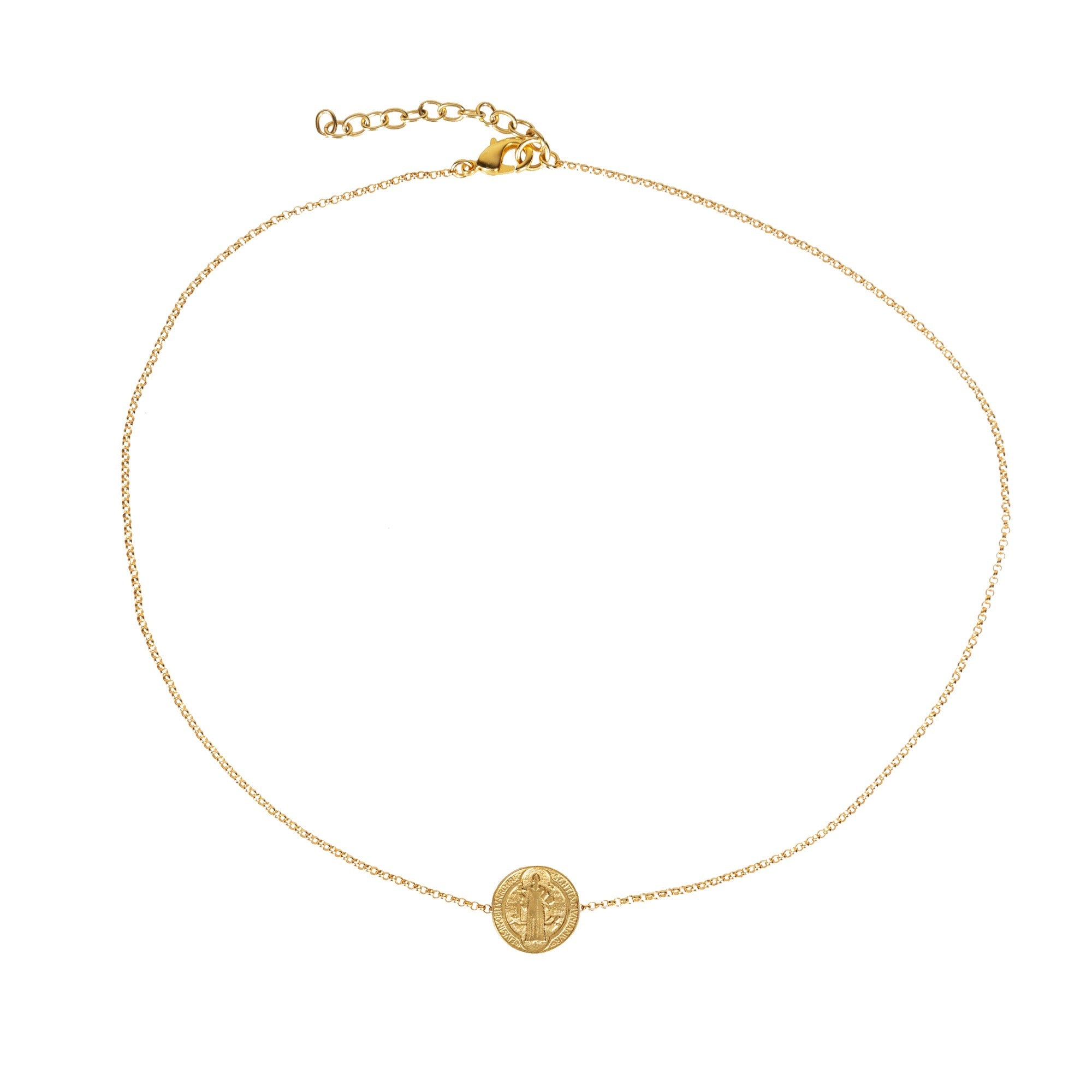 St. Benedict Medal Sliding Bead Necklace