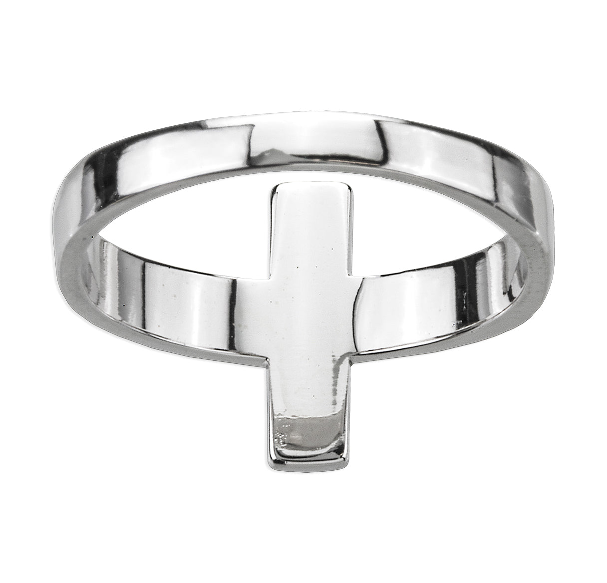 Sterling Silver Horizontal Crucifix Ring