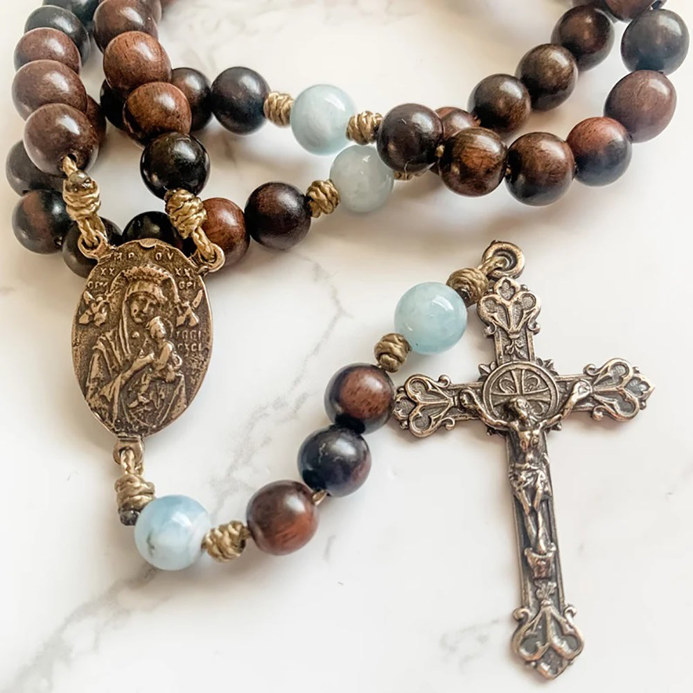 Corded Perpetual Help & Sacred Heart Rosary