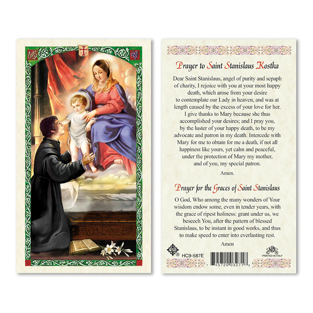 St. Stanislaus Kostka Prayer Card
