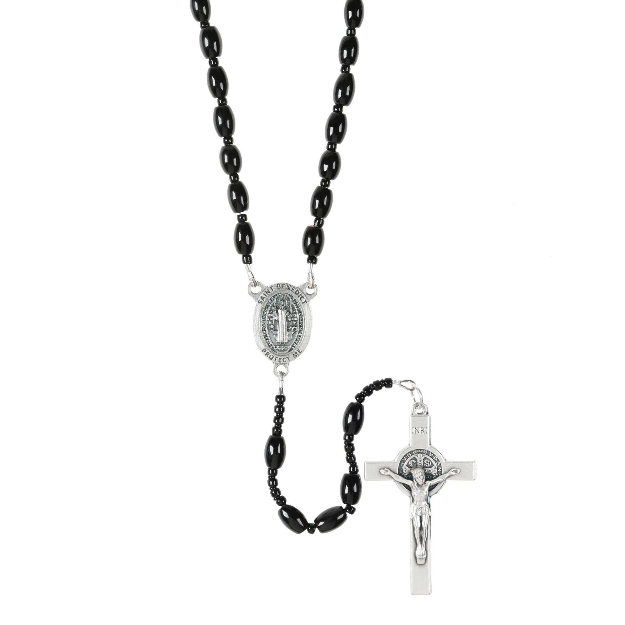 St. Benedict Black Onyx Rosary