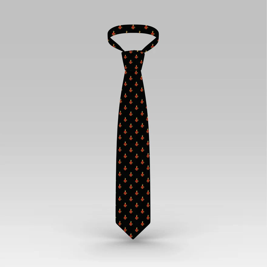 Black Sacred Heart of Jesus Necktie