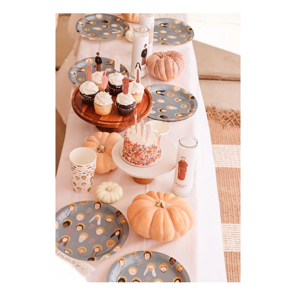 Be A Heart All Saints Party Plates & Cups Set - (8 of Each)