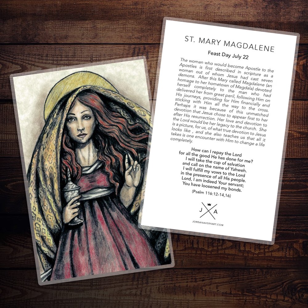 St. Mary Magdalene Large Prayer Card