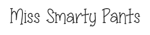 Preview of the font Miss smarty pants