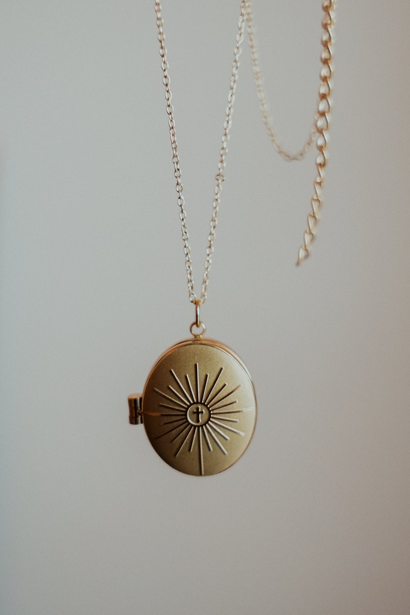 Monstrance Gold Locket | The Catholic Company®