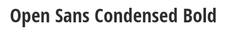 Preview of the font Open sans condensed bold