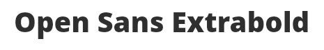 Preview of the font Open sans extrabold