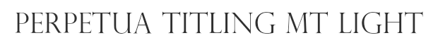 Preview of the font Perpetua titling mt light