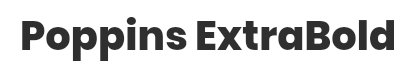 Preview of the font Poppins extrabold